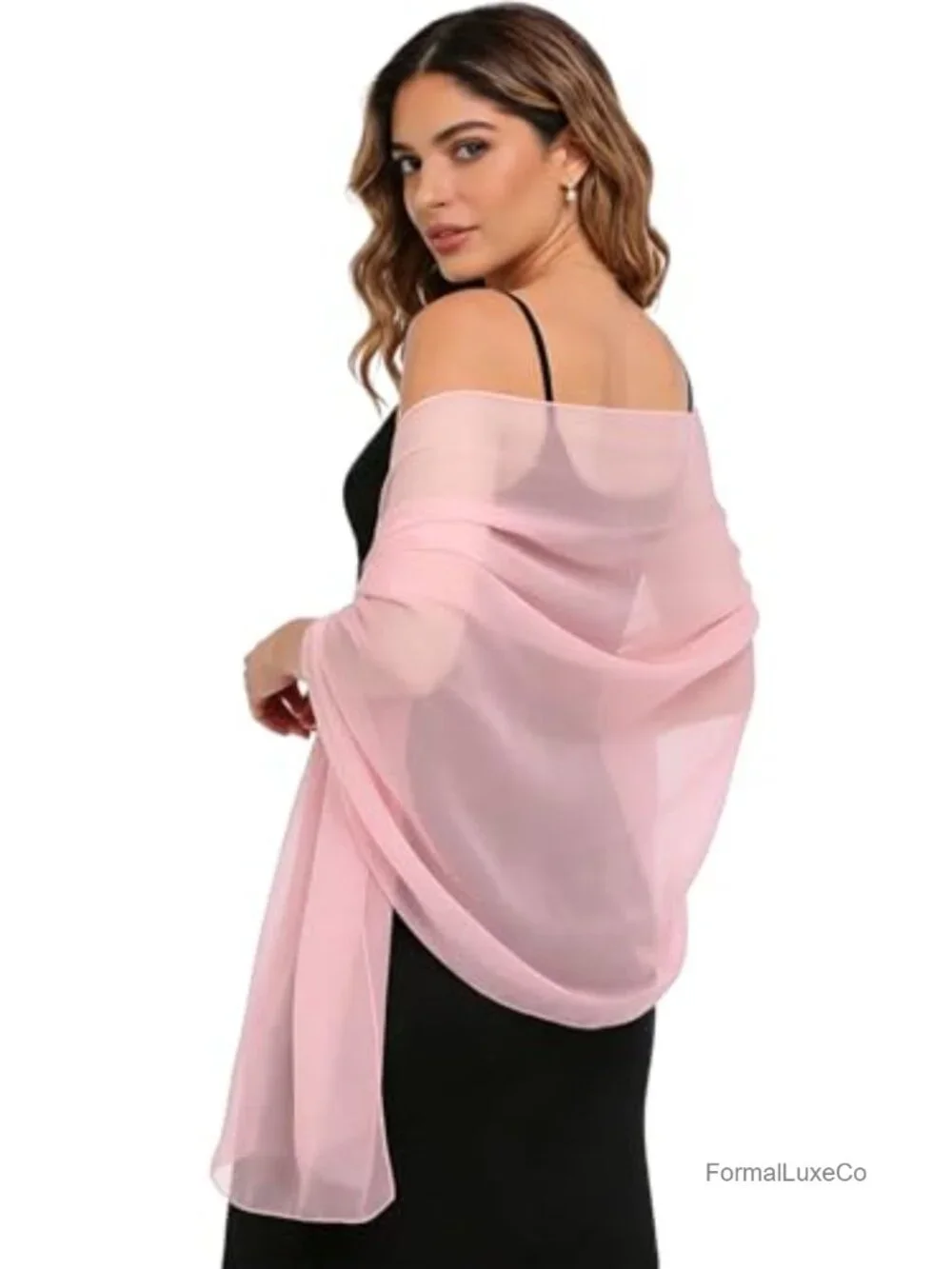 Chiffon Shawl & Wrap for Evening Dresses Women Soft Silky Elegant Wedding